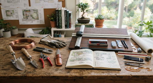 High-end landscaping tools and drafting equipment